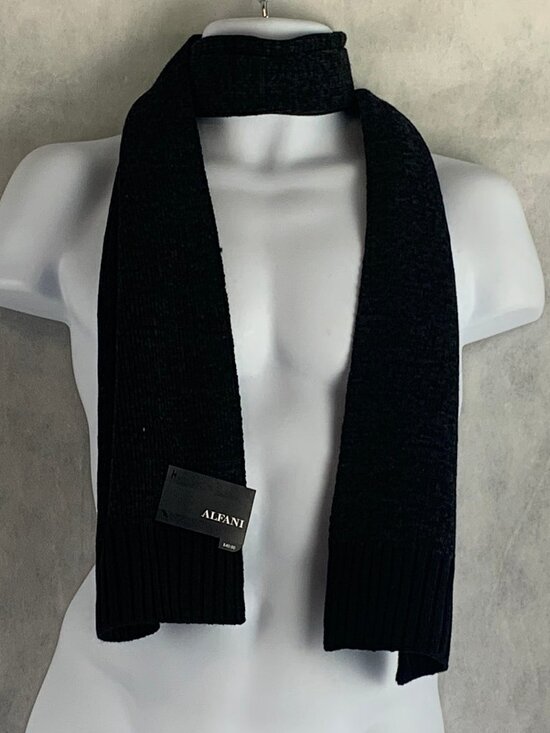 Alfani Other - Alfani Men's 100% Acrylic Knit Space-Dyed Scarf, Charcoal Gray, One Size